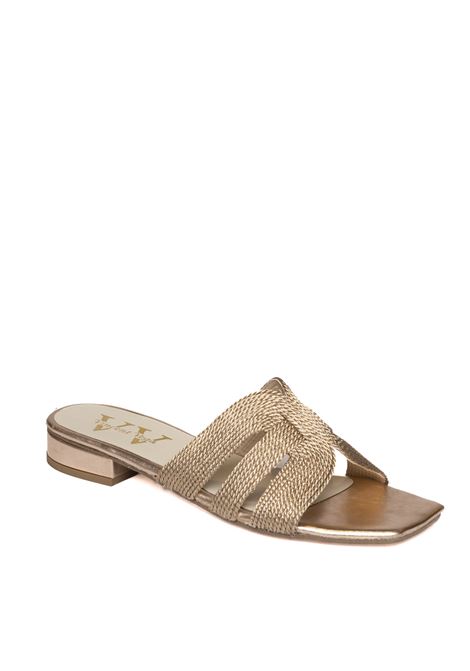 Champagne rafia sandal VINCENT VEGA | COUNTRY PTQ20RAFIA-CHAMPAGNE